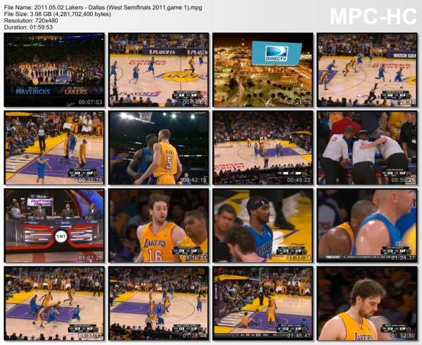 2.may 2011	Lakers - Dallas (West Semifinals 2011,game 1)   94-96