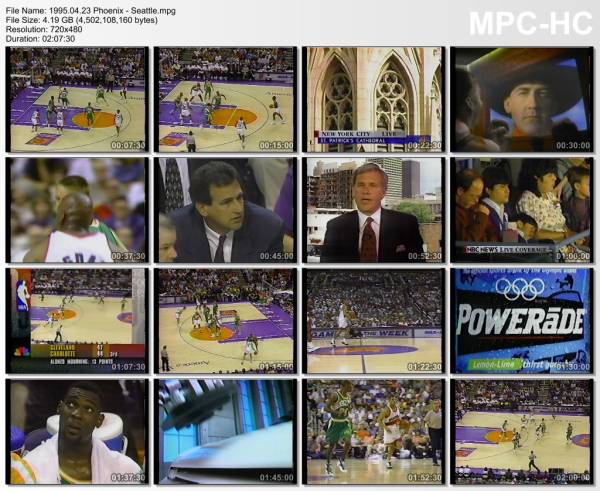 23.april 1995	Phoenix - Seattle   105-100