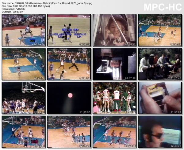18.april 1976	Milwaukee - Detroit (East 1st Round 1976,game 3)   104-107