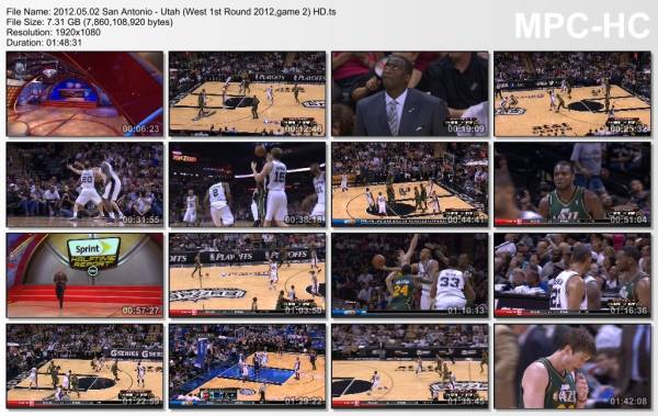 2.may 2012	San Antonio - Utah (West 1st Round 2012,game 2)   114-83