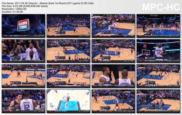 26.april 2011	Orlando - Atlanta (East 1st Round 2011,game 5)   101-76