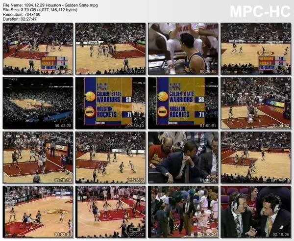 29.december 1994	Houston - Golden State   126-124