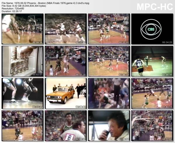 2.jun 1976	Phoenix - Boston (NBA Finals 1976,game 4)   109-107