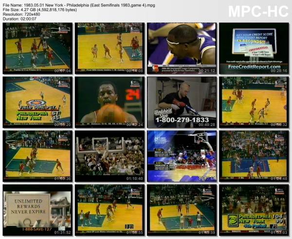 1.may 1983	New York - Philadelphia (East Semifinals 1983,game 4)   102-105
