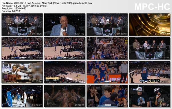 13.jun 2026	San Antonio - New York (NBA Finals 2026,game 5)   90-94