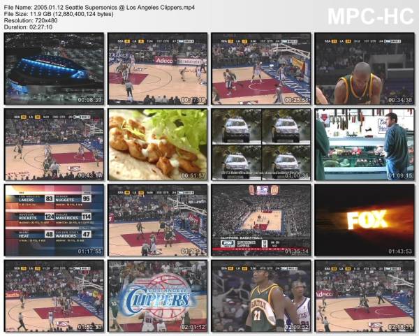 12.january 2005	Clippers - Seattle   103-92