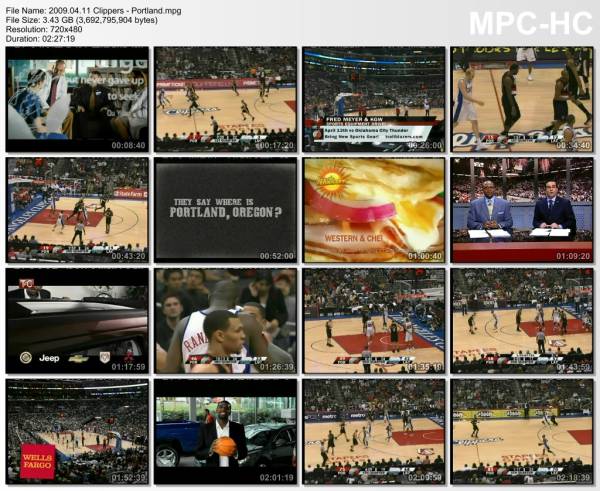 11.april 2009	Clippers - Portland   72-87