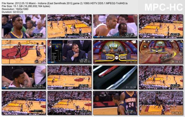 15.may 2012	Miami - Indiana (East Semifinals 2012,game 2)   75-78