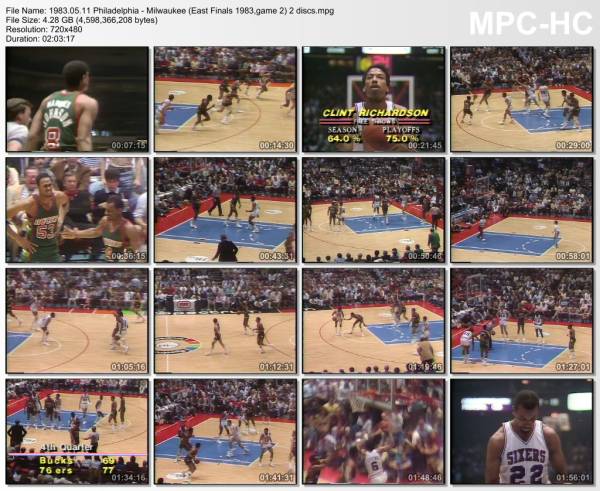 11.may 1983	Philadelphia - Milwaukee (East Finals 1983,game 2)   87-81