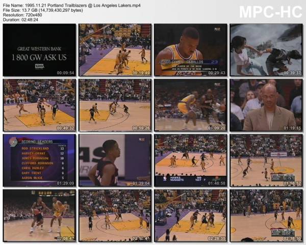 21.november 1995	Lakers - Portland   108-109