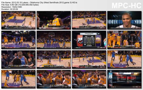 18.may 2012	Lakers - Oklahoma City (West Semifinals 2012,game 3)   99-96