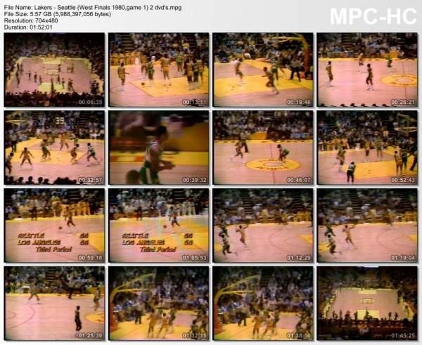 22.april 1980	Lakers - Seattle (West Finals 1980,game 1)   107-108