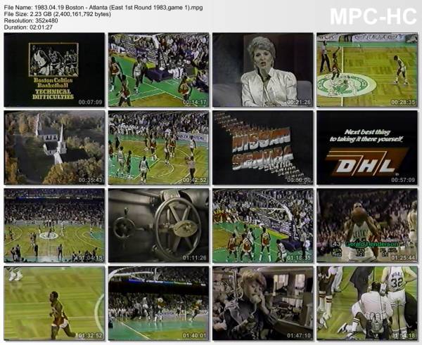 19.april 1983	Boston - Atlanta (East 1st Round 1983,game 1)   103-95
