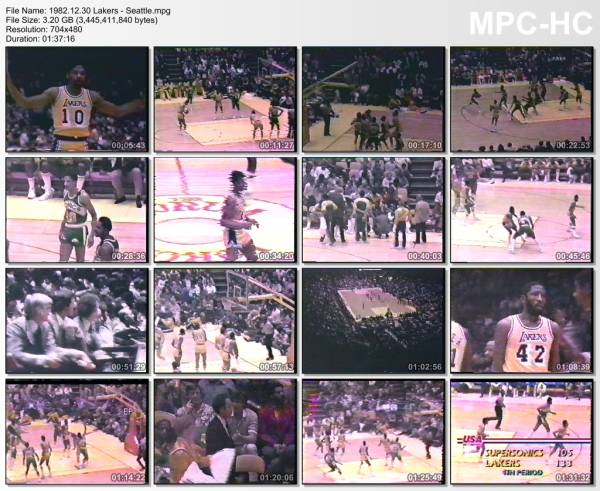 30.december 1982	Lakers - Seattle   136-117