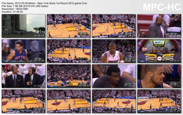9.may 2012	Miami - New York (East 1st Round 2012,game 5)   106-94
