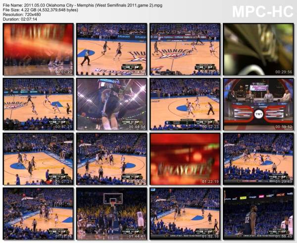 3.may 2011	Oklahoma City - Memphis (West Semifinals 2011,game 2)   111-102