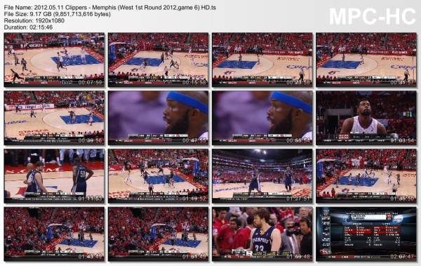 11.may 2012	Clippers - Memphis (West 1st Round 2012,game 6)   88-90