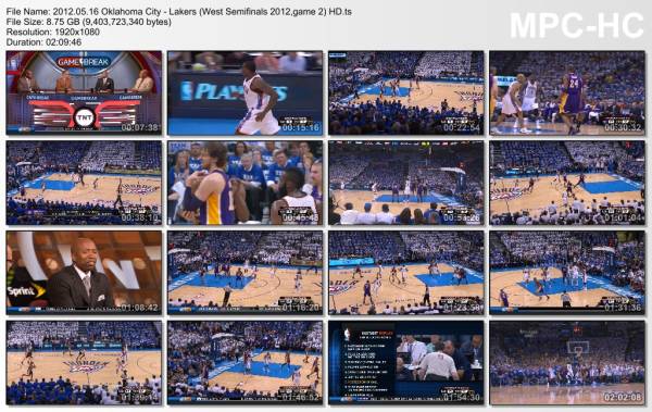 16.may 2012	Oklahoma City - Lakers (West Semifinals 2012,game 2)   77-75