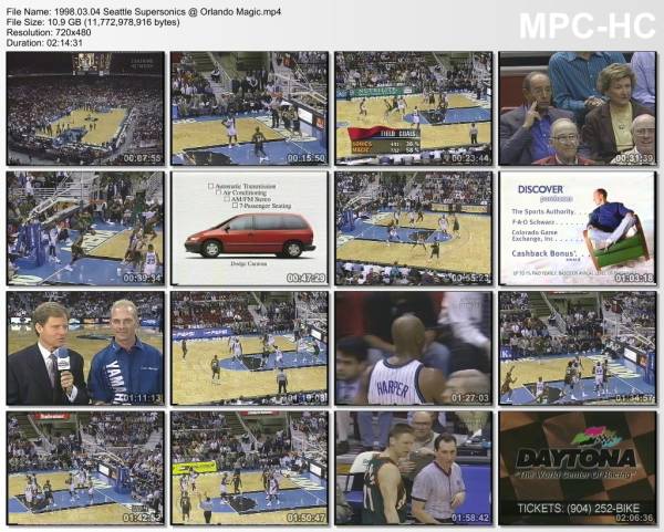 4.march 1998	Orlando - Seattle   96-83