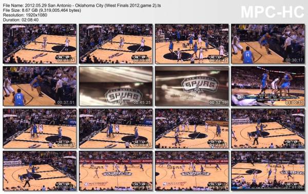29.may 2012	San Antonio - Oklahoma City (West Finals 2012,game 2)   120-111