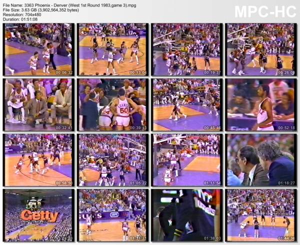 24.april 1983	Phoenix - Denver (West 1st Round 1983,game 3)   112-117 (OT)