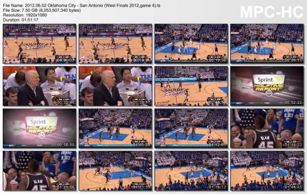 2.jun 2012	Oklahoma City - San Antonio (West Finals 2012,game 4)   109-103