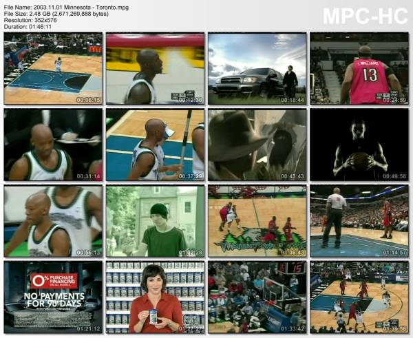 1.november 2003	Minnesota - Toronto   73-56
