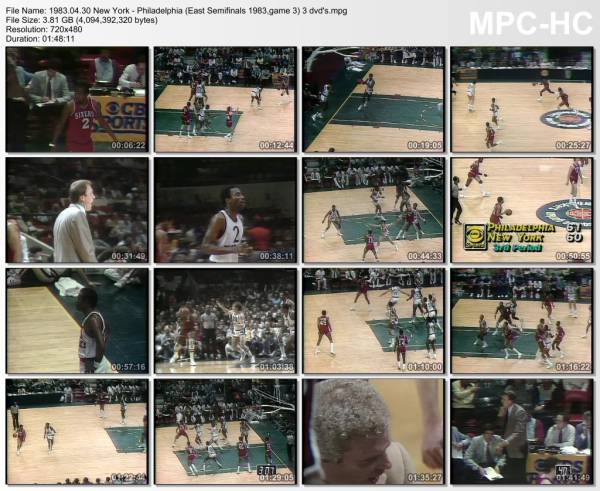 30.april 1983	New York - Philadelphia (East Semifinals 1983,game 3)   105-107