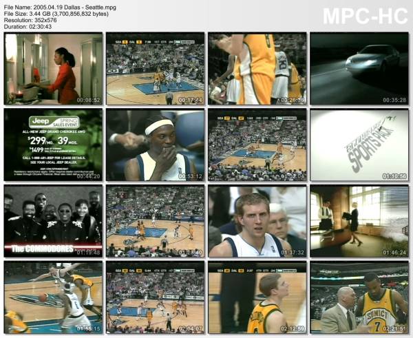 19.april 2005	Dallas - Seattle   101-96