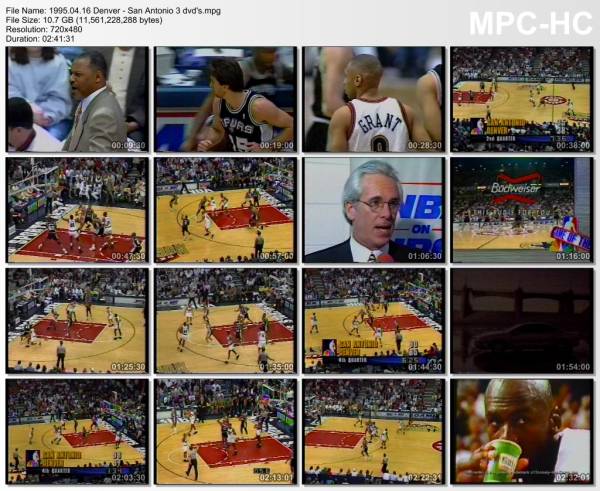 16.april 1995	Denver - San Antonio   109-112 (OT)