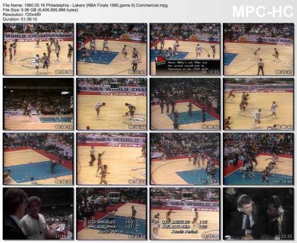 16.may 1980	Philadelphia - Lakers (NBA Finals 1980,game 6)   107-123