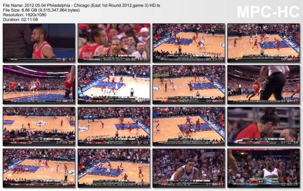 4.may 2012	Philadelphia - Chicago (East 1st Round 2012,game 3)   79-74