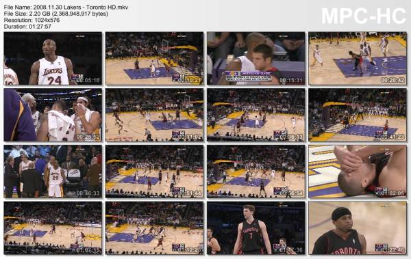 30.november 2008	Lakers - Toronto   112-99