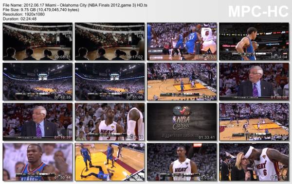 17.jun 2012	Miami - Oklahoma City (NBA Finals 2012,game 3)   91-85