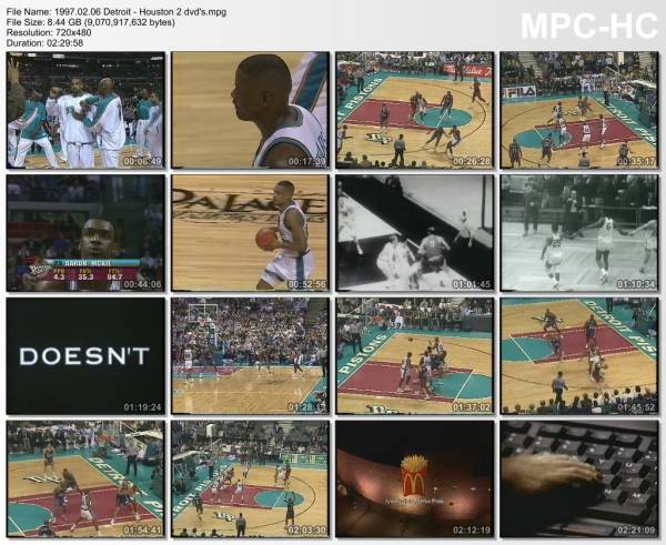 6.february 1997	Detroit - Houston   96-87