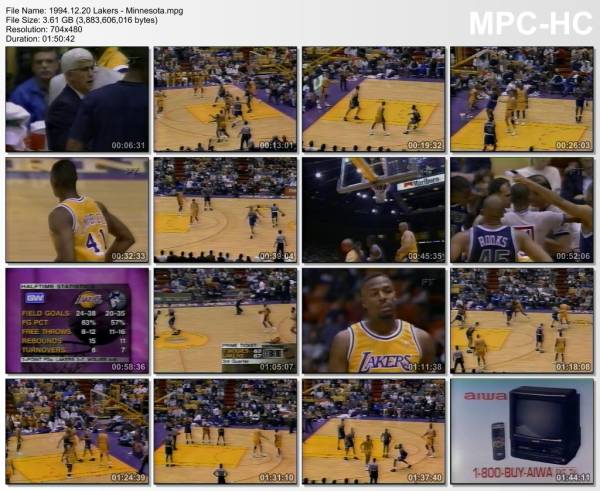 20.december 1994	Lakers - Minnesota   108-95
