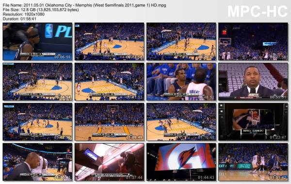 1.may 2011	Oklahoma City - Memphis (West Semifinals 2011,game 1)   101-114