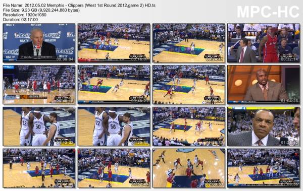 2.may 2012	Memphis - Clippers (West 1st Round 2012,game 2)   105-98