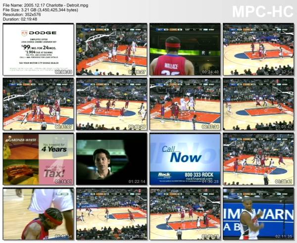 17.december 2005	Charlotte - Detroit   78-103