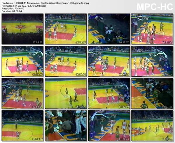 11.april 1980	Milwaukee - Seattle (West Seimifinals 1980,game 3)   95-91