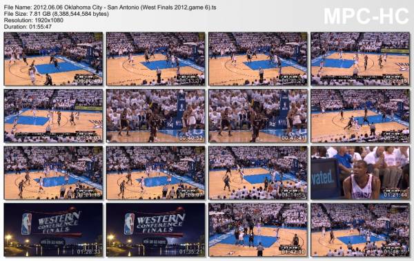 6.jun 2012	Oklahoma City - San Antonio (West Finals 2012,game 6)   107-99