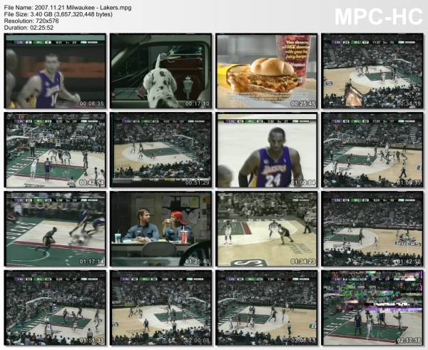 21.november 2007	Milwaukee - Lakers   110-103