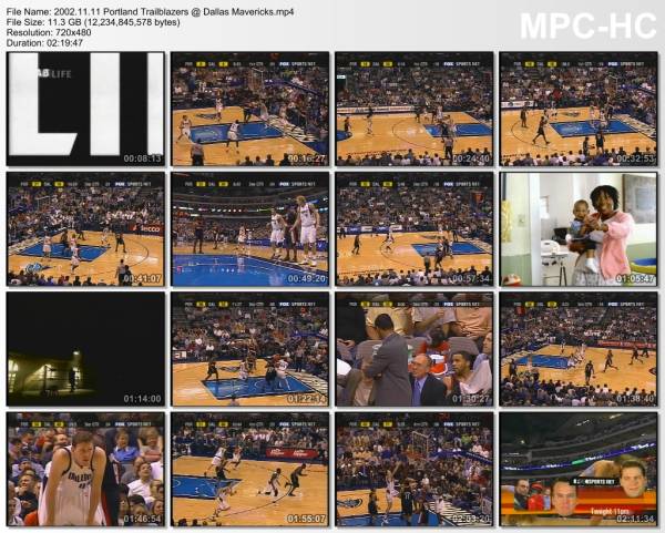 11.november 2002	Dallas - Portland   82-73