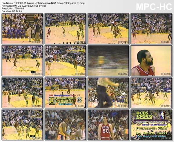 1.may 1982	Lakers - Philadelphia (NBA Finals 1982,game 3)   129-108
