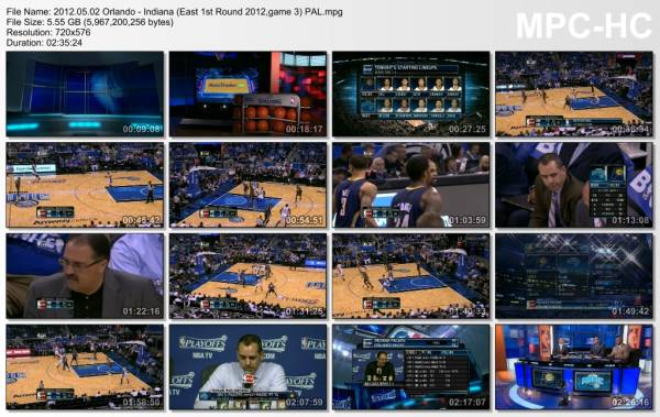 2.may 2012	Orlando - Indiana (East 1st Round 2012,game 3)   74-97