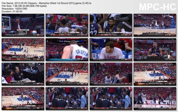 5.may 2012	Clippers - Memphis (West 1st Round 2012,game 3)   87-86