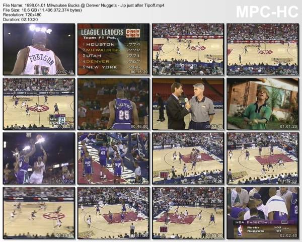 1.april 1998	Denver - Milwaukee   100-106