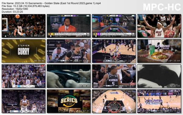15.april 2023	Sacramento - Golden State (West 1st Round 2023,game 1)   126-123