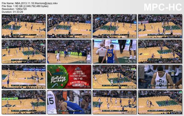 18.november 2013	Utah - Golden State   87-98