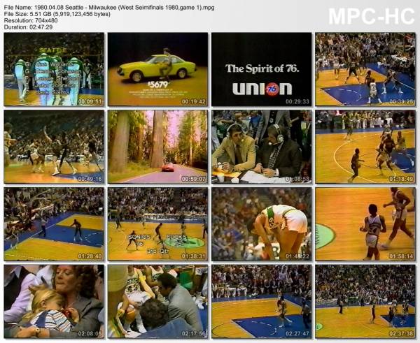 8.april 1980	Seattle - Milwaukee (West Seimifinals 1980,game 1)   114-113 (OT)